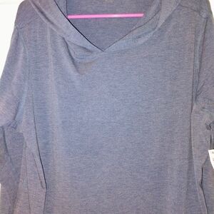 NWT Amazon Essentials Women's Heathered Blue Hoodie XXL PTP 23"